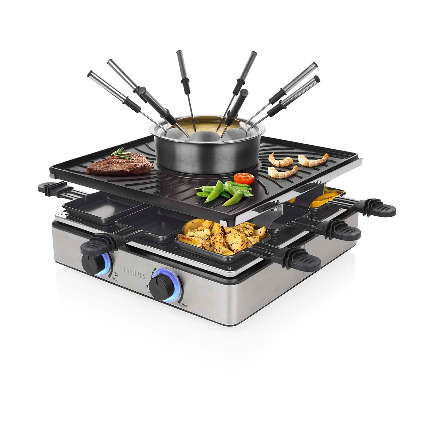 Raclette & Fondue 162670 31X31cm 1700W 1,3l
