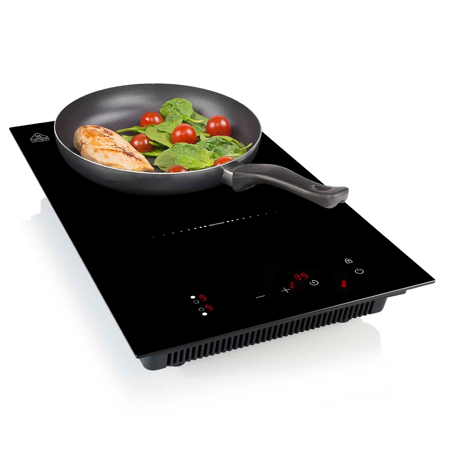 Dubbel induktionsplatta för inbyggnad 303015 mått:30X52X6,2cm