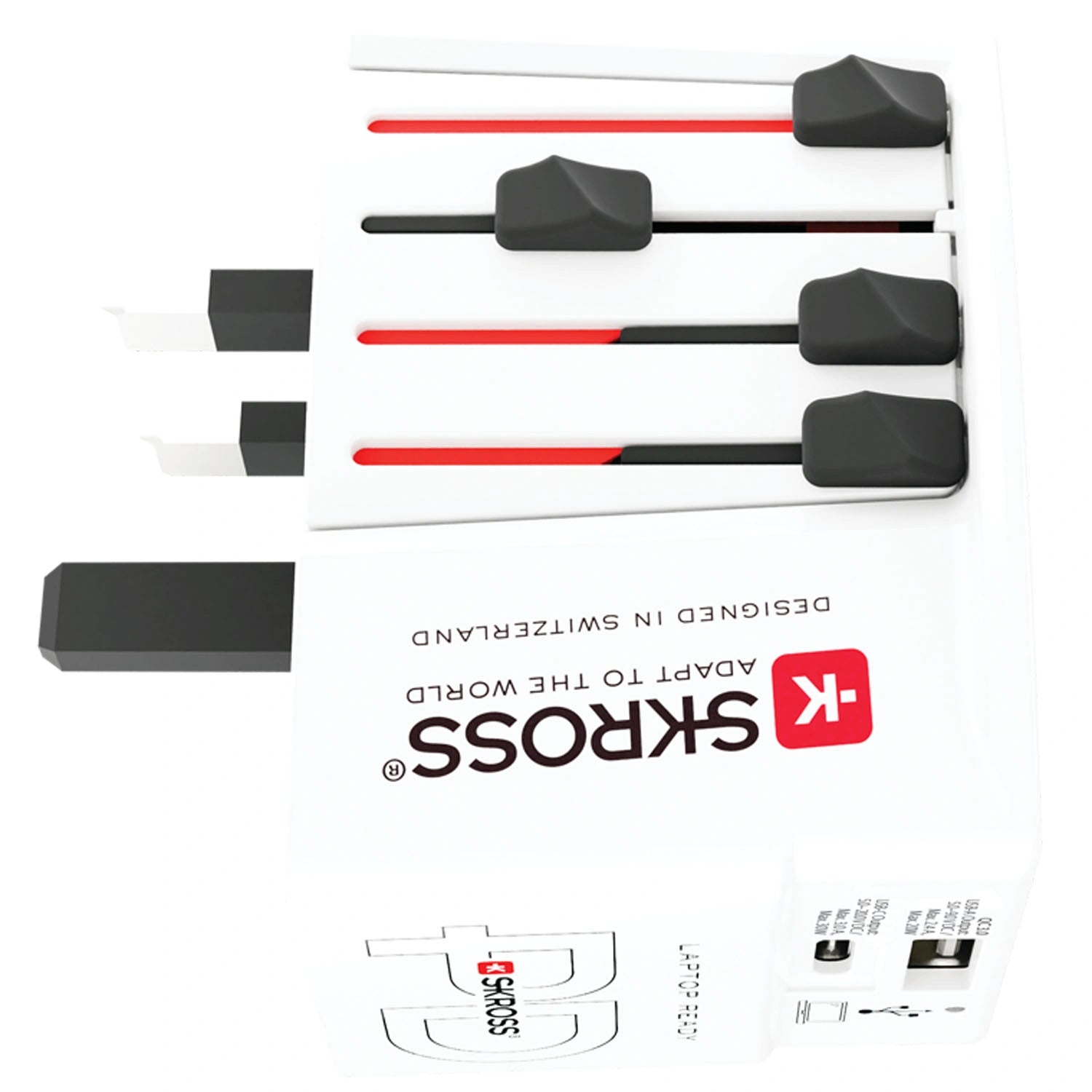 Världsreseadapter MUV USB AC30PD USB-A+USB-C PD 30W Ojordad