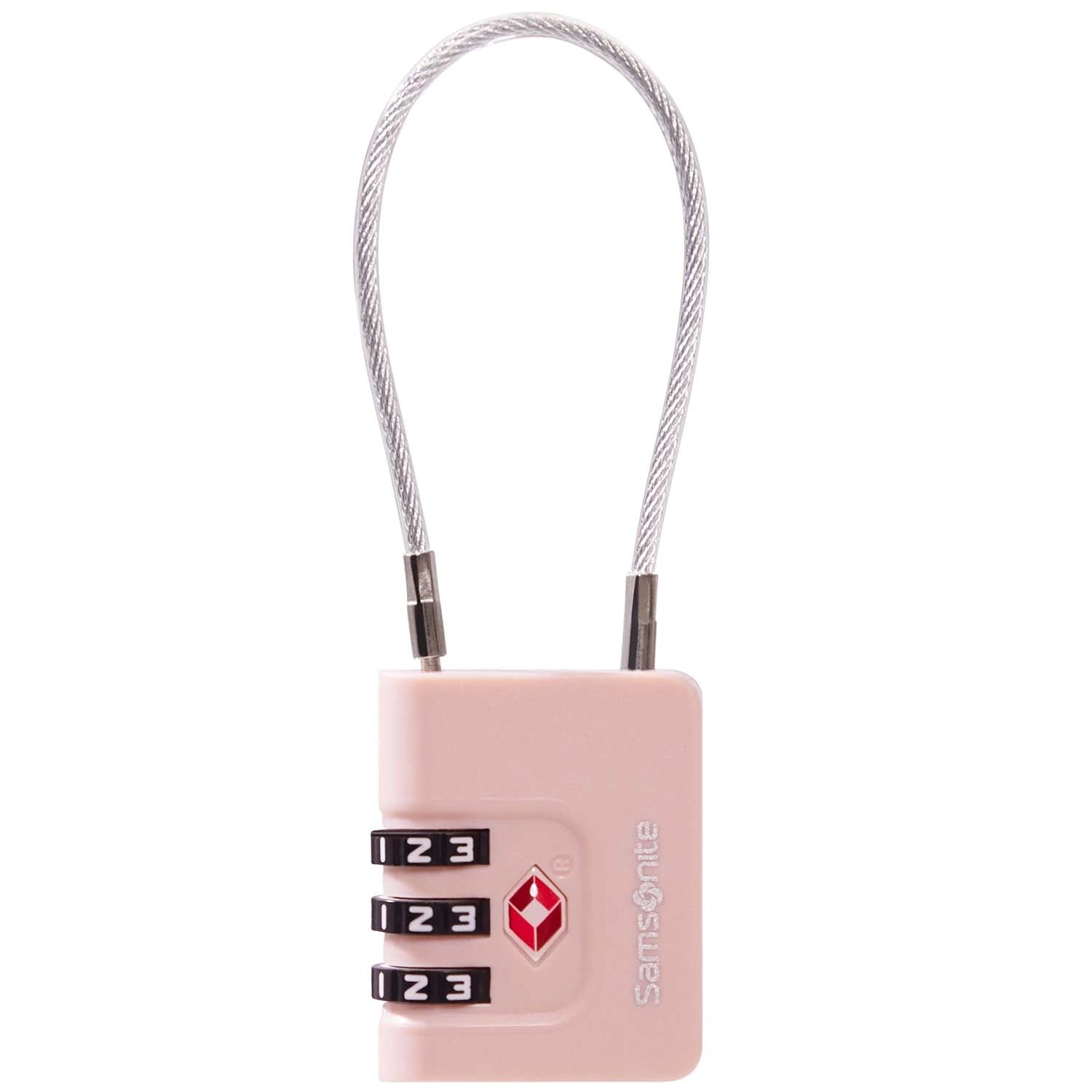 TSA Kabellås 3 Siffror Rosa