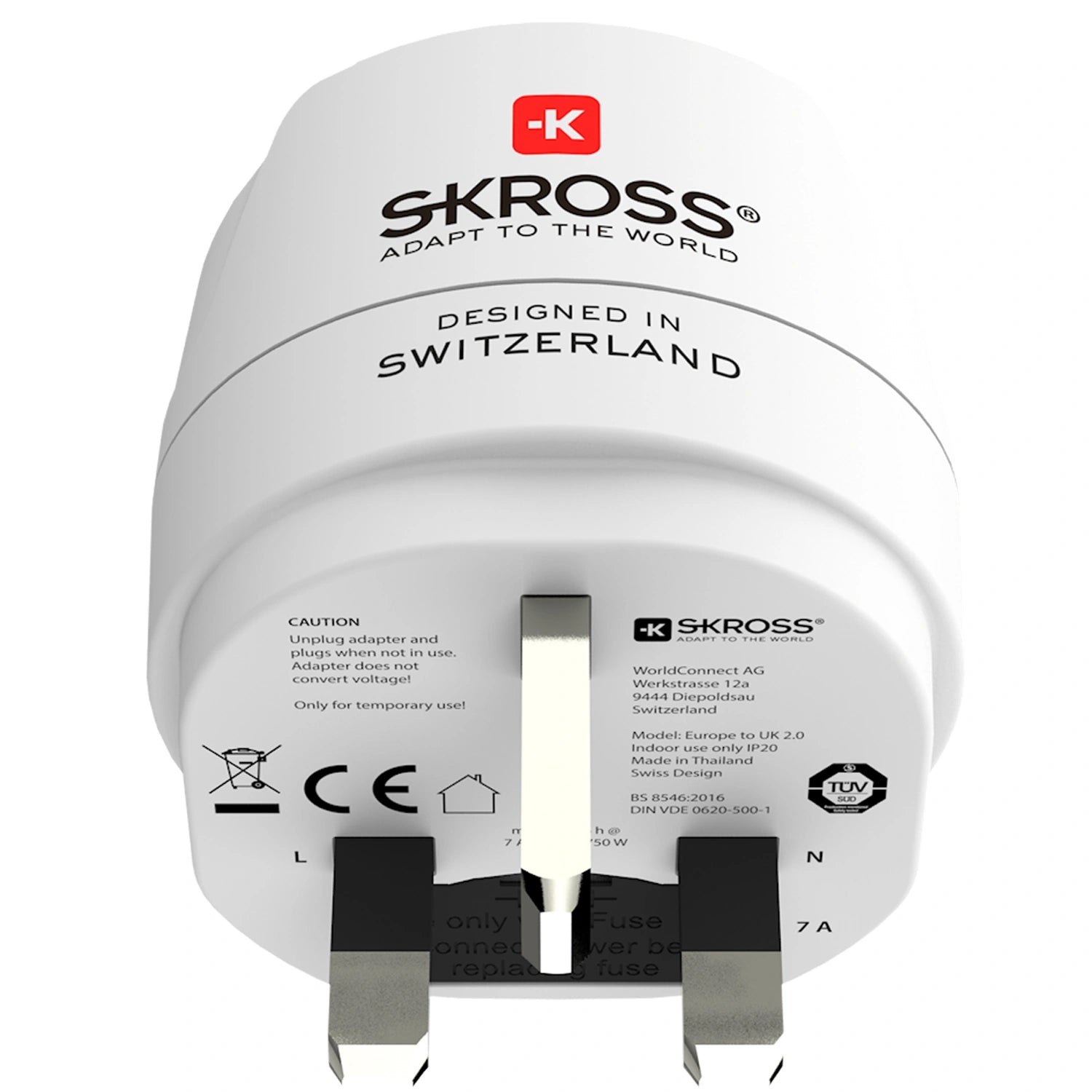 Reseadapter Europa till UK m.fl. Jordad