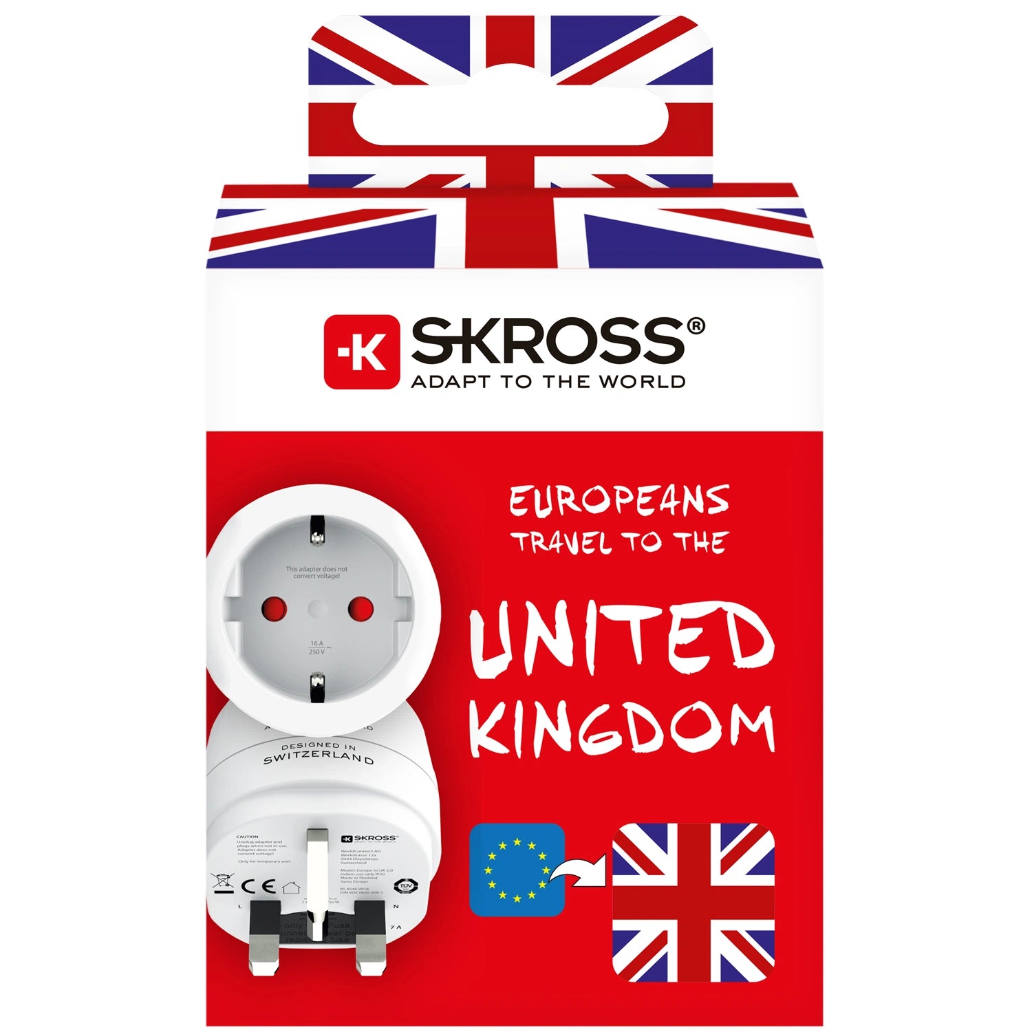 Reseadapter Europa till UK m.fl. Jordad