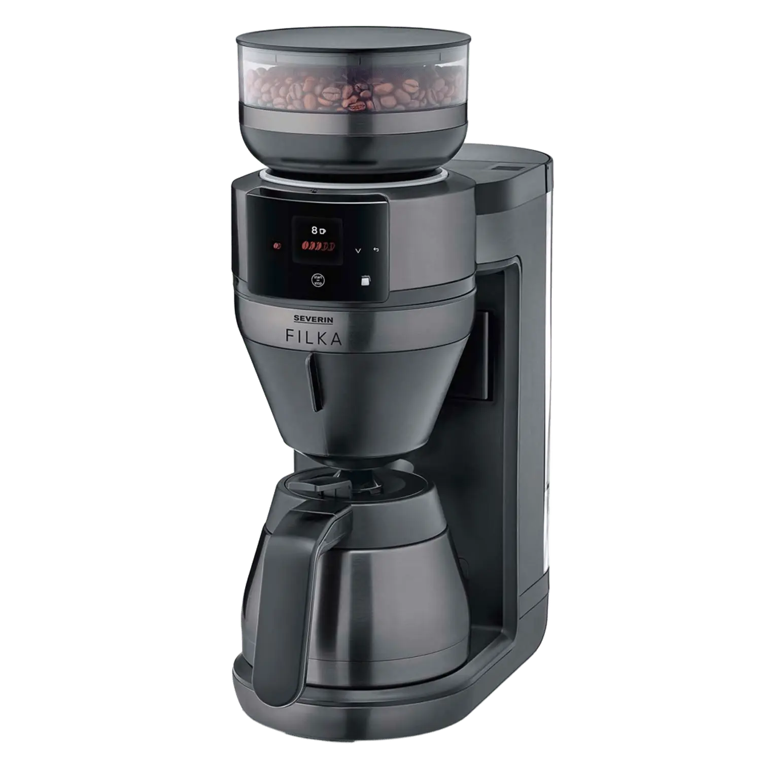 Helautomatisk filterkaffebryggare FILKA 2.0 med termoskanna KA 4855 Dark Inox