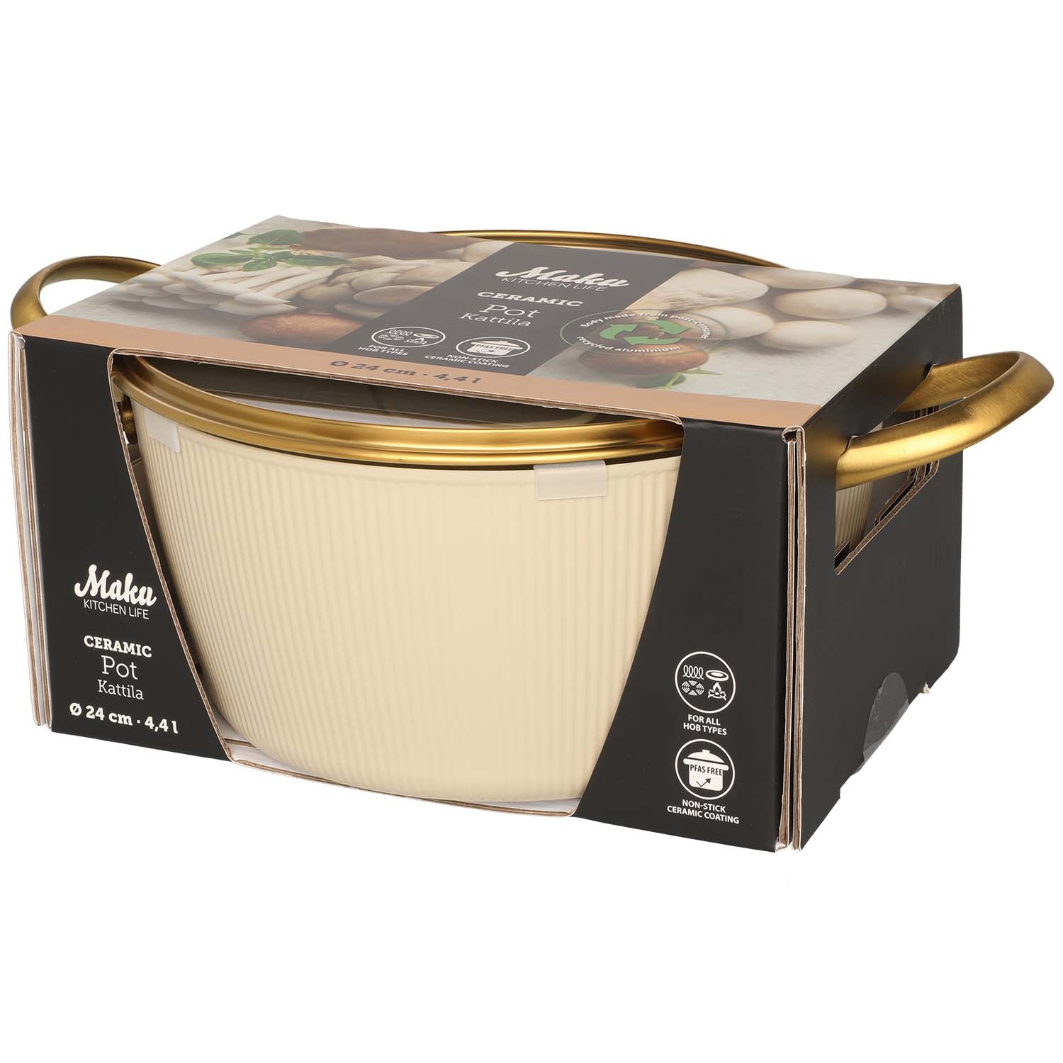 Gryta Maku beige 24 cm 4,4 L