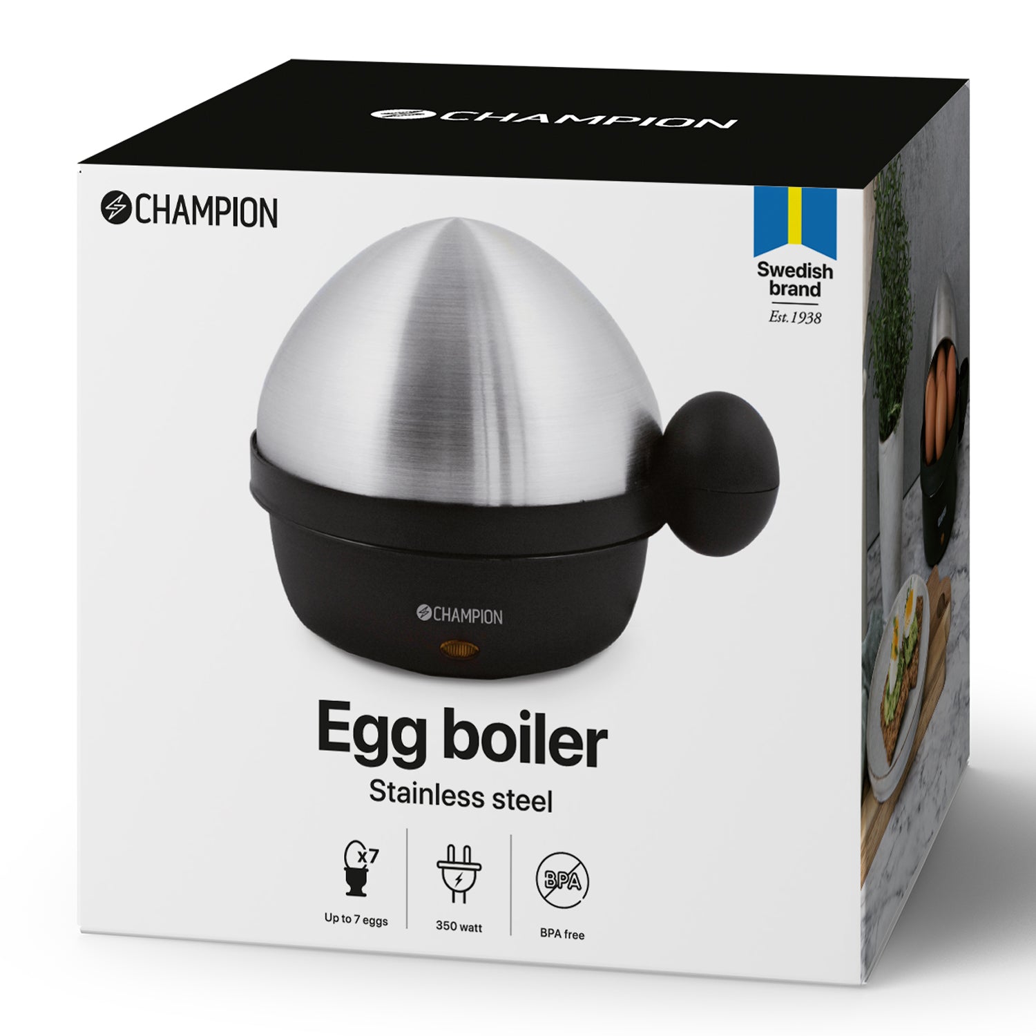 Äggkokare 7 Ägg EB100 Rostfri