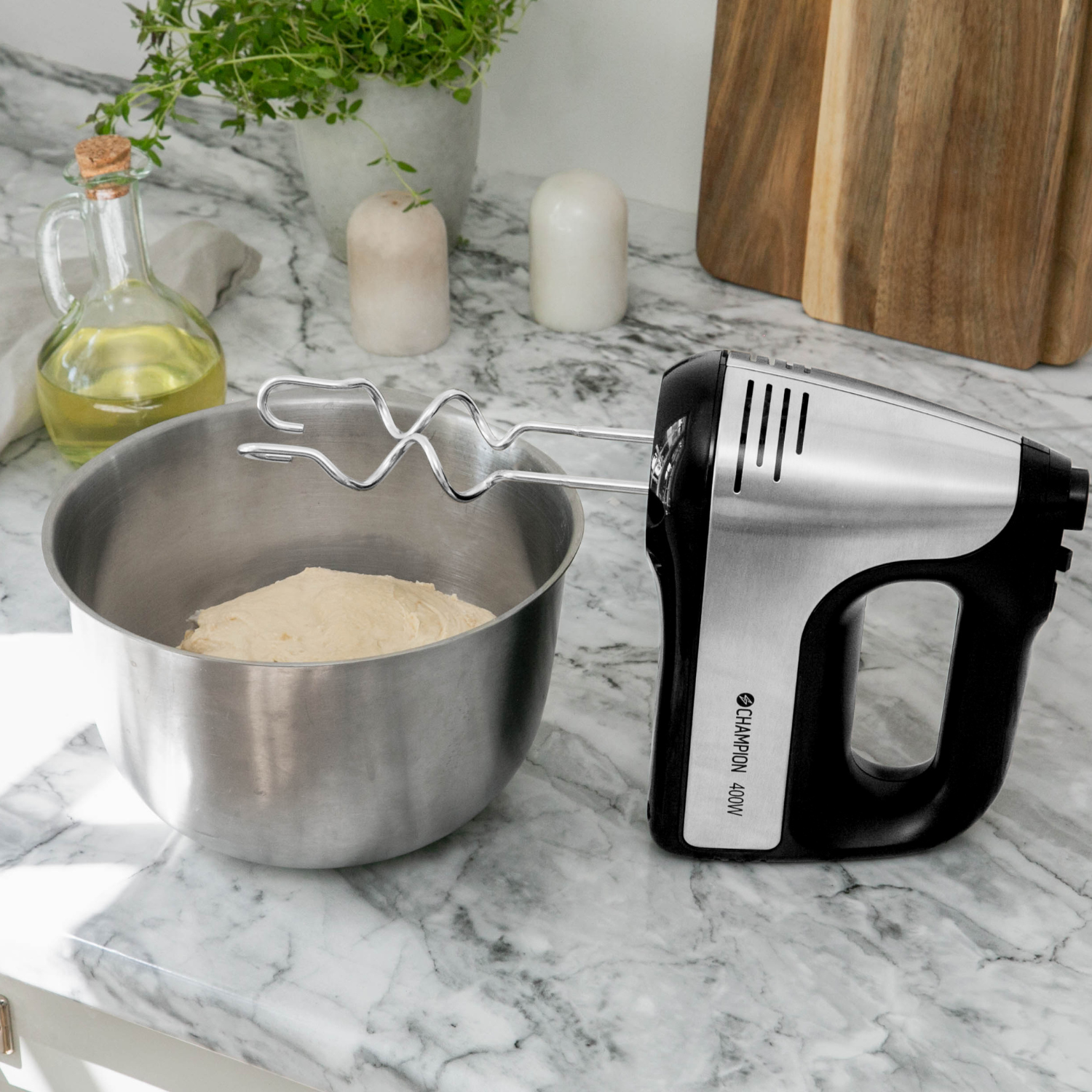 Elvisp 400W 5-hastigheter + Turbo EV400 Svart/Rostfri