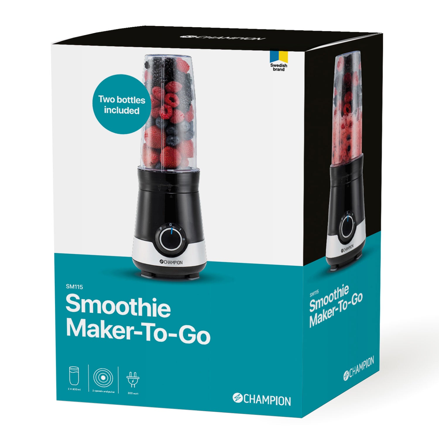 Smoothie Maker Power 300W SM115 Svart/Vit