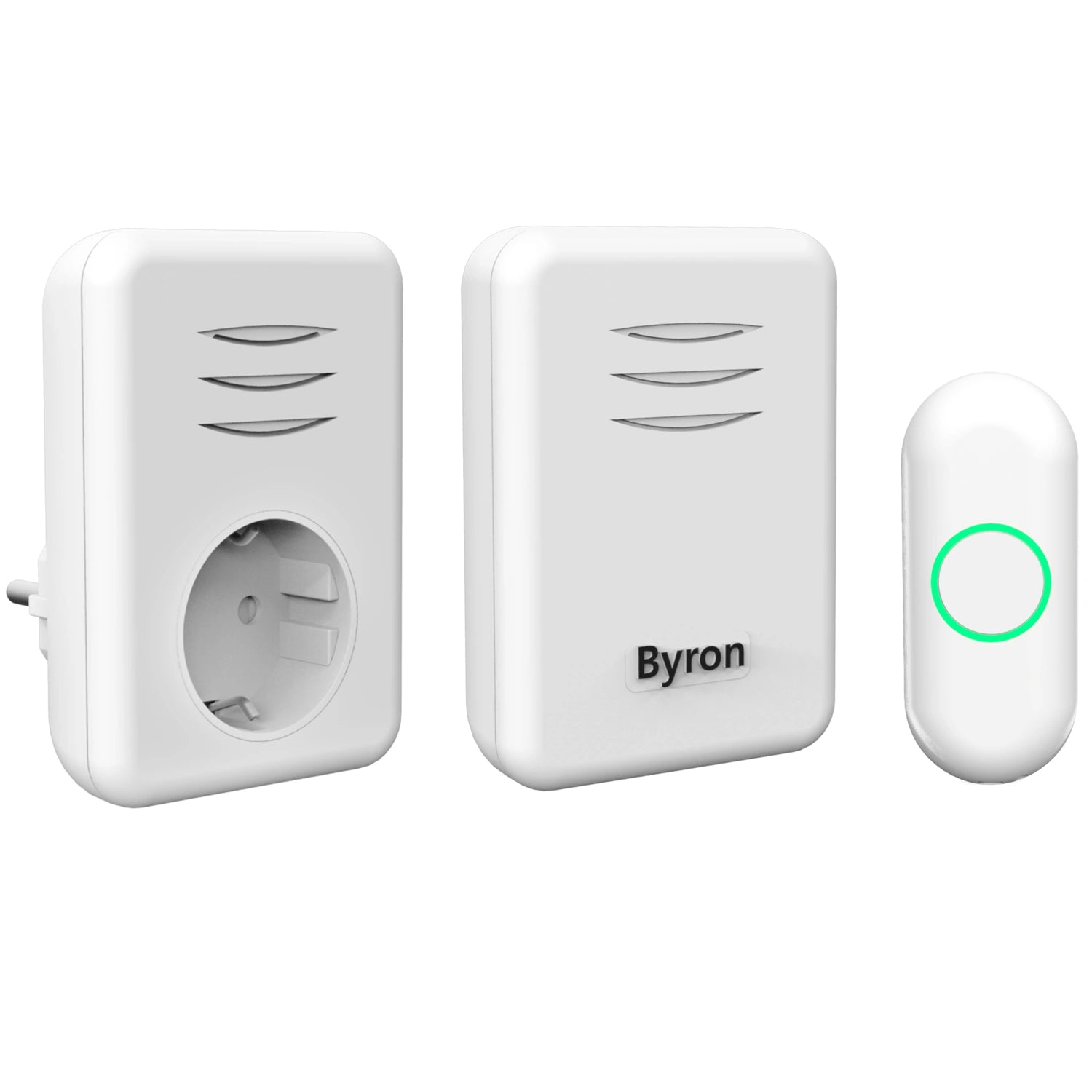 Trådlös dörrklocka Plug-in och Batteridriven B316 Vit