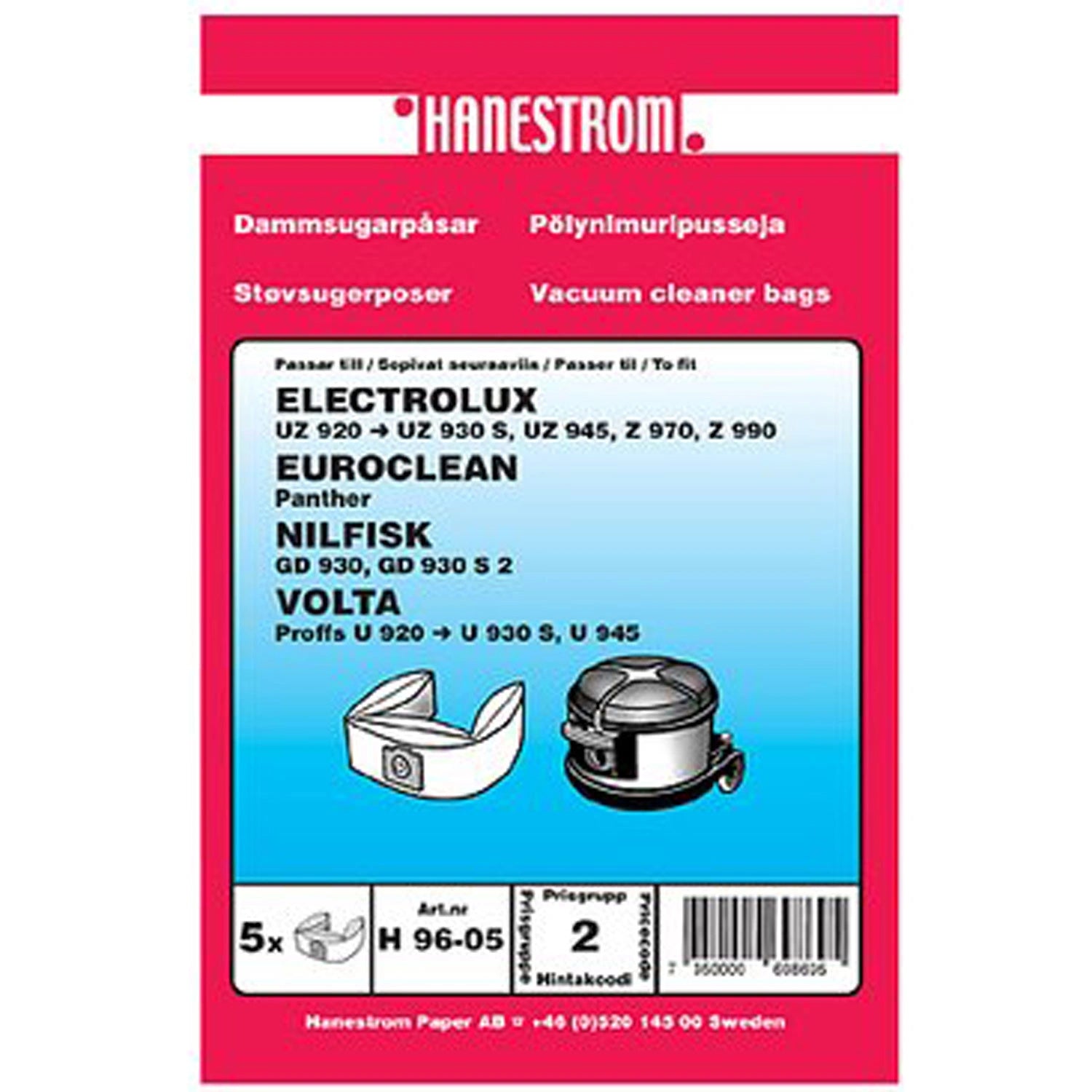 Dammpåsar Nilfisk  5pack VP930