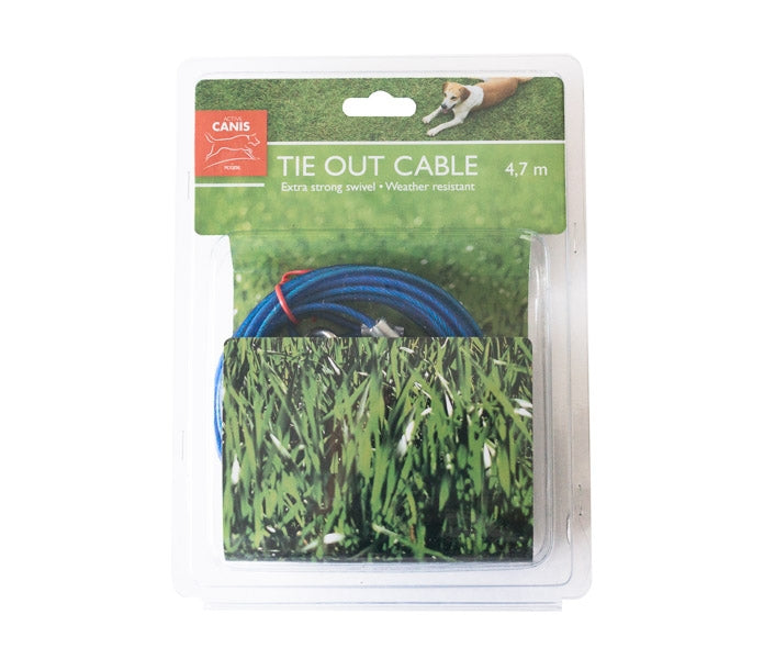 Active Canis Tie Out Cable with Spring, 4,7 m