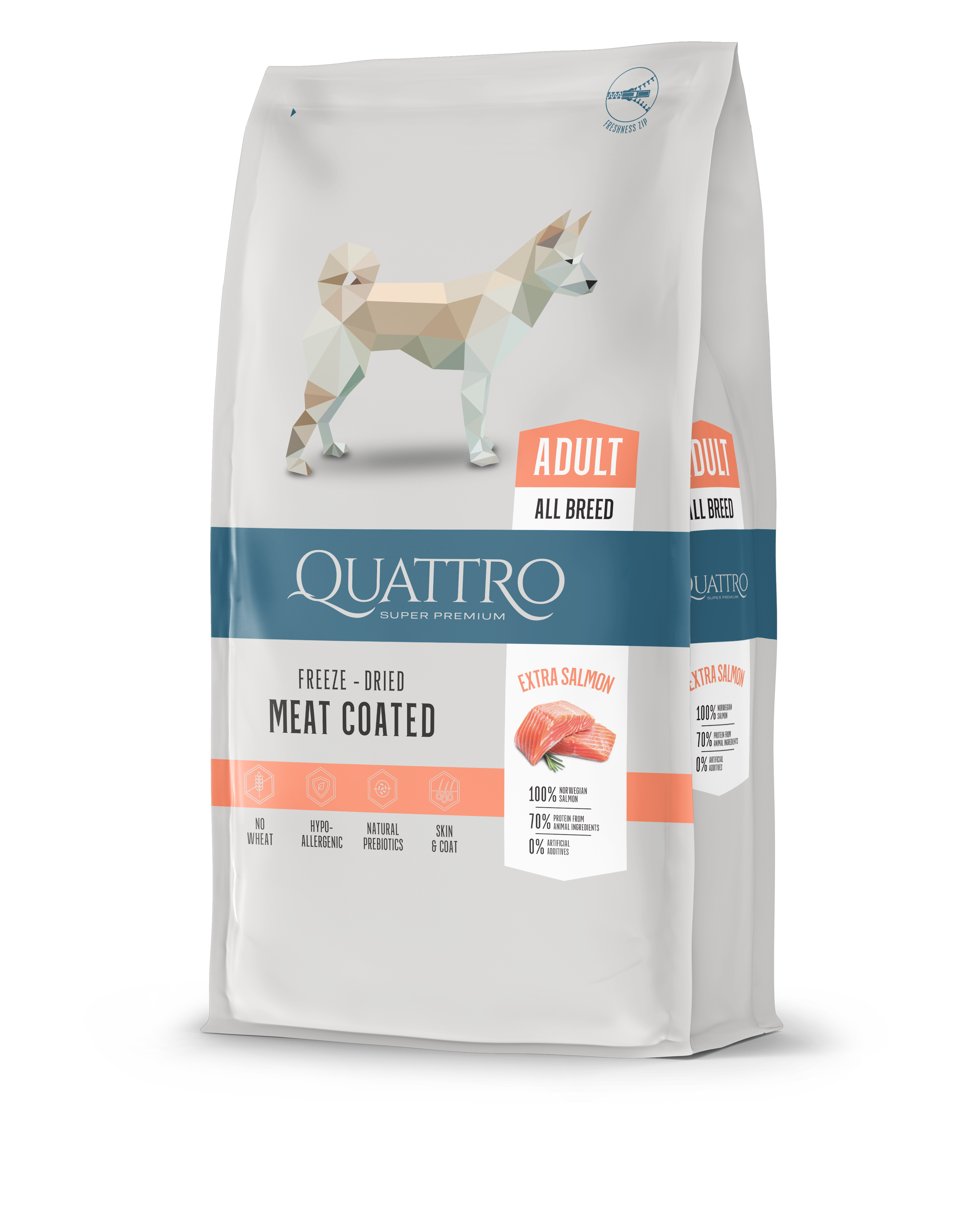 QUATTRO Super Premium all breed, Salmon 3kg
