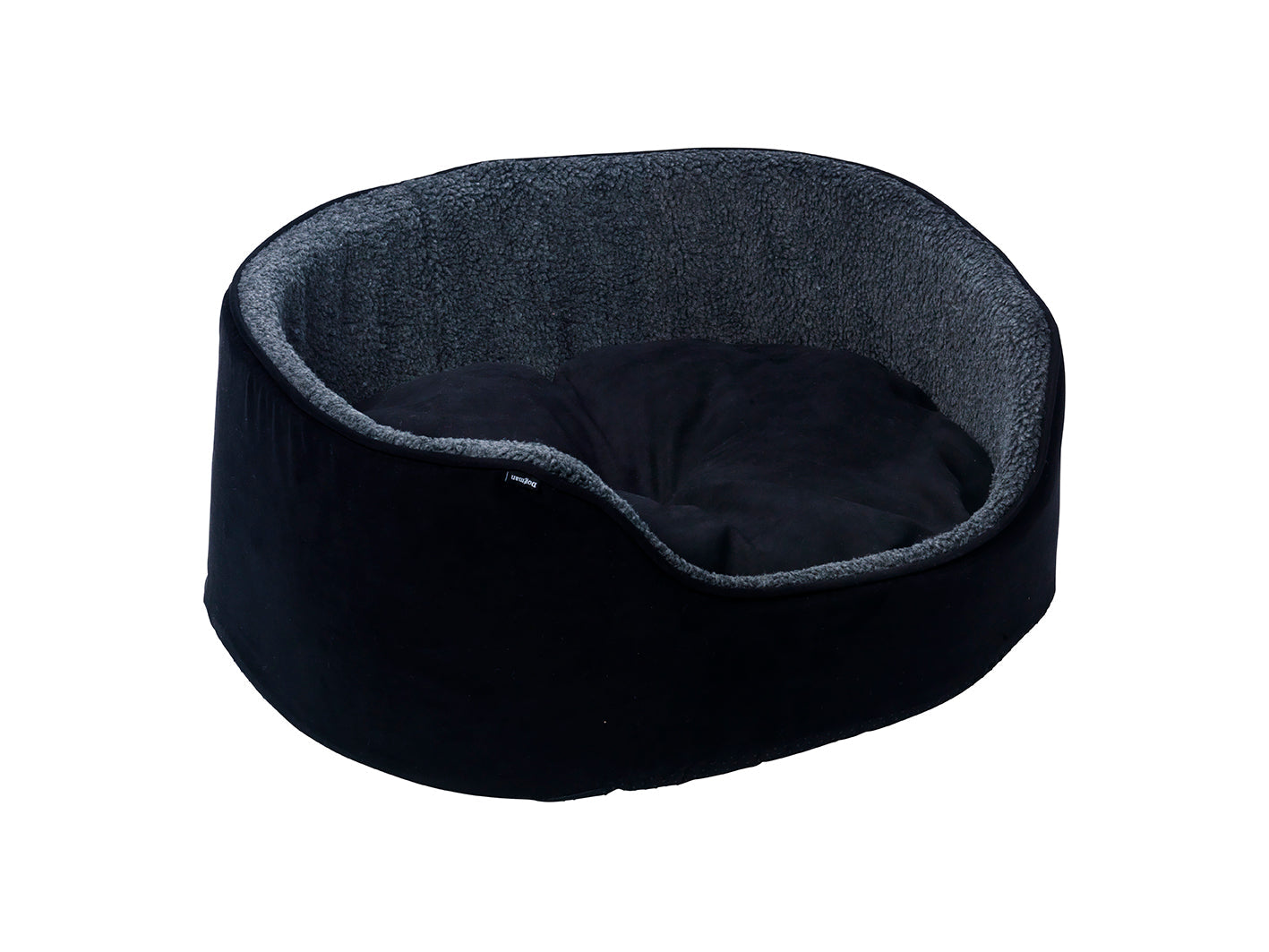 Sherpa hundbädd Med Hög Kant Svart S